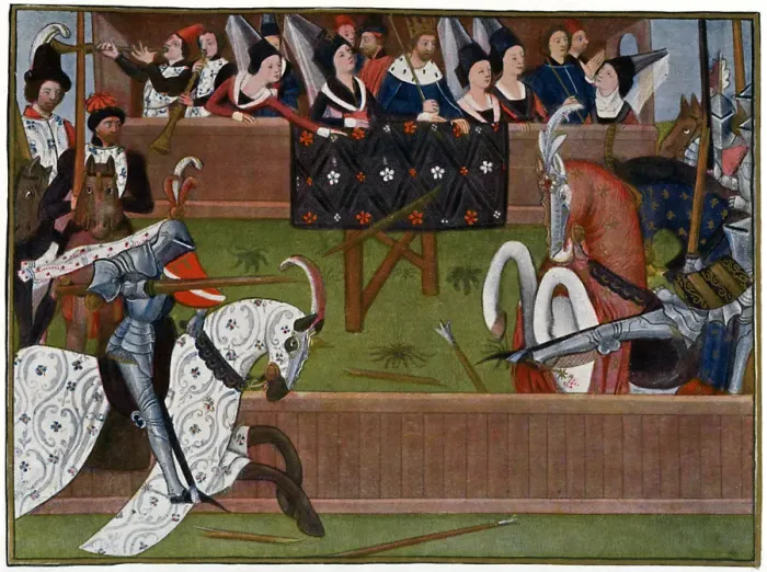 Framed Print : A tournament, c1350s, (1470) Framed Print : A tournament, c1350s, (1470)