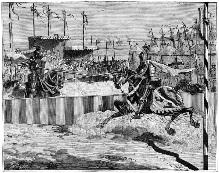 Framed Print : Tournament for the coronation of Louis II d Anjou, near Calais, c1389 (1882-1884) Framed Print : Tournament for the coronation of Louis II d Anjou, near Calais, c1389 (1882-1884)