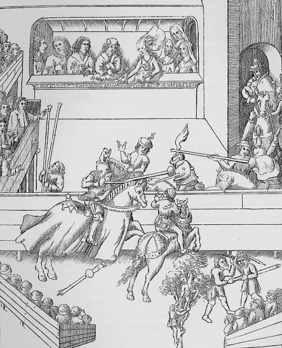 Framed Print : Tournament of the Earl of Warwick, 16th century (1906) Framed Print : Tournament of the Earl of Warwick, 16th century (1906)