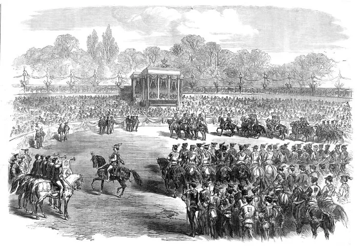 Framed Print : Tournament at Florence in honour of the Marriage of the Crown Prince of Italy, 1868. Creator: Unknown Framed Print : Tournament at Florence in honour of the Marriage of the Crown Prince of Italy, 1868. Creator: Unknown