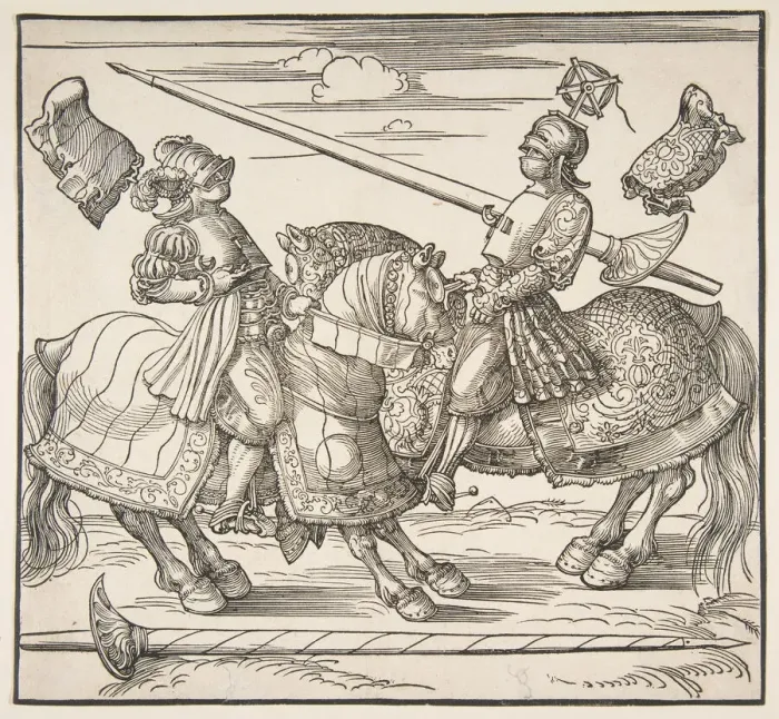 Framed Print : The Tournament on Horseback, ca. 1517 / 18. Creator: Albrecht Durer Framed Print : The Tournament on Horseback, ca. 1517 / 18. Creator: Albrecht Durer