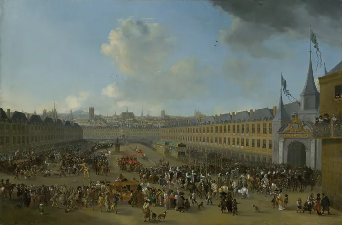 Framed Print : Tournament at the Place des Vosges in Paris, 1665. Creator: Pieter Wouwerman Framed Print : Tournament at the Place des Vosges in Paris, 1665. Creator: Pieter Wouwerman