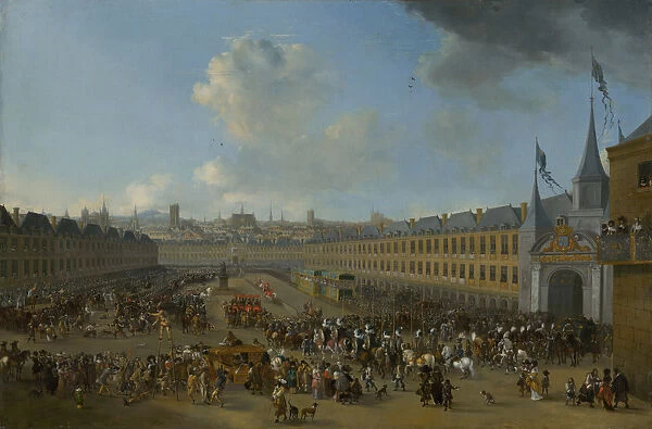 Tournament at the Place des Vosges in Paris, ca 1665. Creator: Wouwerman, Pieter (1623-1682)