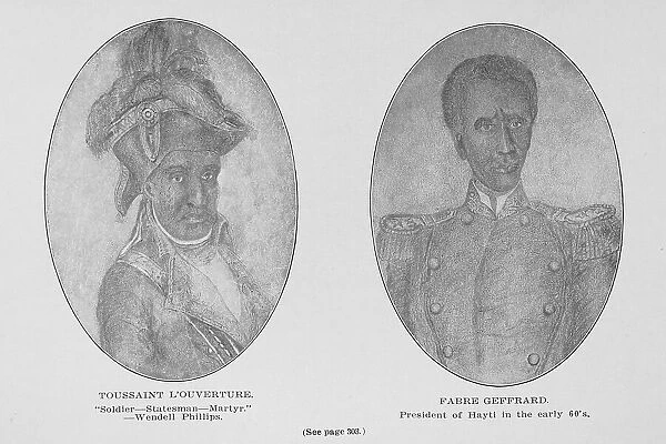 Toussaint L'Ouverture. ; Fabre Geffrard, president of Hayti in the early 60's, 1907. Creator: Unknown