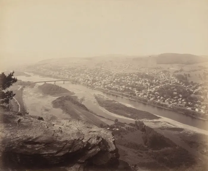Framed Print : Towanda From Table Rock, c. 1895. Creator: William H Rau Framed Print : Towanda From Table Rock, c. 1895. Creator: William H Rau