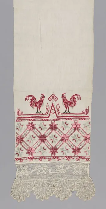 Framed Print : Towel, Russia, 19th century. Creator: Unknown Framed Print : Towel, Russia, 19th century. Creator: Unknown
