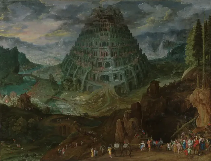 Framed Print : The Tower of Babel. Creator: Jan Brueghel the Elder Framed Print : The Tower of Babel. Creator: Jan Brueghel the Elder