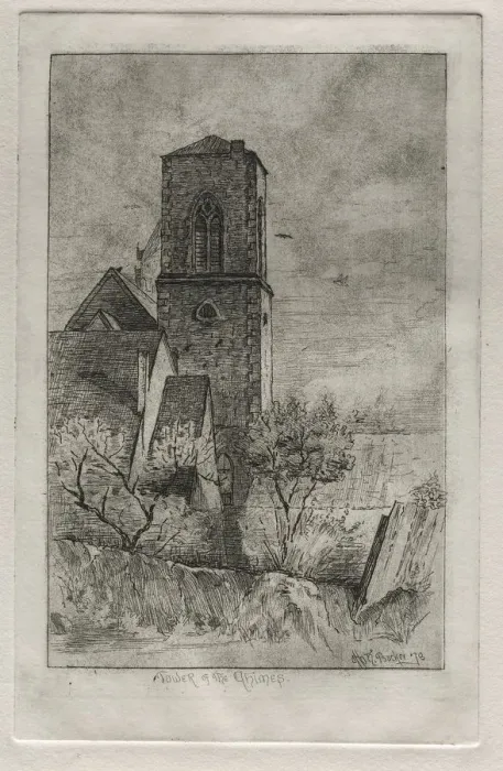 Framed Print : Tower of the Chimes, 1878. Creator: Otto H. Bacher (American, 1856-1909) Framed Print : Tower of the Chimes, 1878. Creator: Otto H. Bacher (American, 1856-1909)