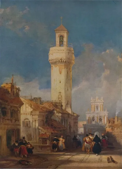 Framed Print : The Tower of the Church of San Nicolas de la Villa, Cordoba, 1834. Artist: David Roberts Framed Print : The Tower of the Church of San Nicolas de la Villa, Cordoba, 1834. Artist: David Roberts