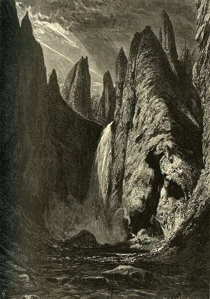 Tower Falls, 1872. Creator: W. J. Linton