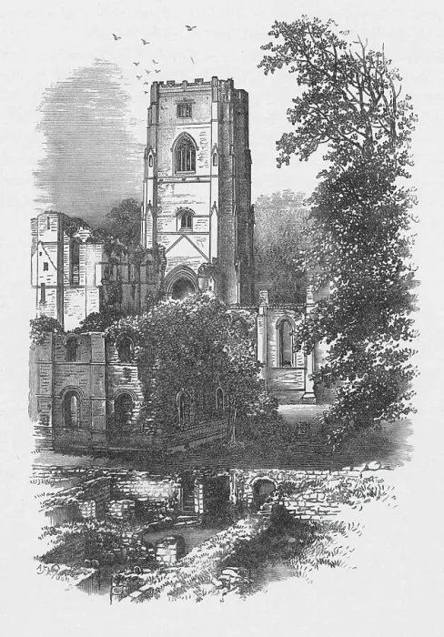 Framed Print : The Tower, Fountains Abbey, c1880, (1897). Artist: Alexander Francis Lydon Framed Print : The Tower, Fountains Abbey, c1880, (1897). Artist: Alexander Francis Lydon