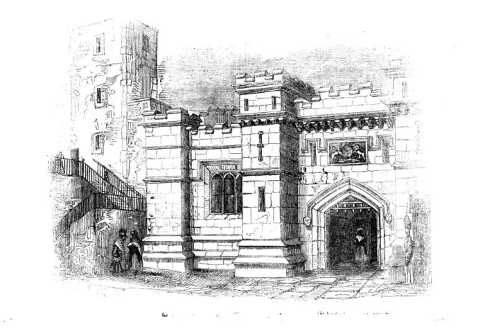 Framed Print : The Tower Gate, 1843. Creator: Unknown Framed Print : The Tower Gate, 1843. Creator: Unknown