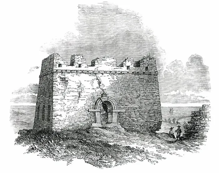 Framed Print : Tower on the Great Wall of China, 1850. Creator: Unknown Framed Print : Tower on the Great Wall of China, 1850. Creator: Unknown