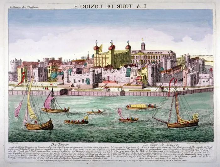 Framed Print : Tower of London, 1760. Artist: Jean Benoit Winckler Framed Print : Tower of London, 1760. Artist: Jean Benoit Winckler