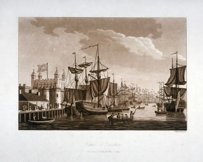 Framed Print : Tower of London, 1799. Artist: C Rosenberg Framed Print : Tower of London, 1799. Artist: C Rosenberg