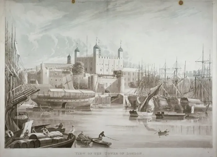 Framed Print : Tower of London, 1819. Artist: Daniel Havell Framed Print : Tower of London, 1819. Artist: Daniel Havell