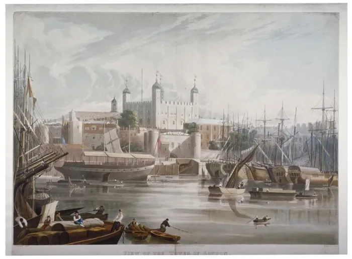 Framed Print : Tower of London, 1819. Artist: Daniel Havell Framed Print : Tower of London, 1819. Artist: Daniel Havell