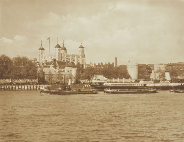 Framed Print : The Tower of London. From the album: Photograph album - London, 1920s. Creator: Harry Moult Framed Print : The Tower of London. From the album: Photograph album - London, 1920s. Creator: Harry Moult