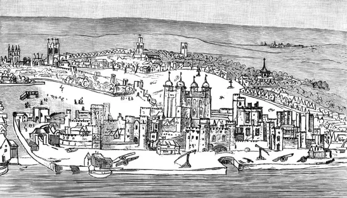 Framed Print : Tower of London, c1543, (1893) Framed Print : Tower of London, c1543, (1893)