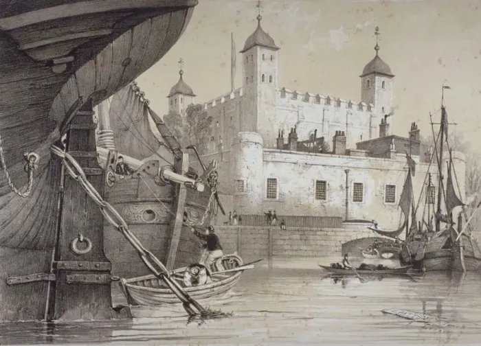 Framed Print : Tower of London, c1840 Framed Print : Tower of London, c1840