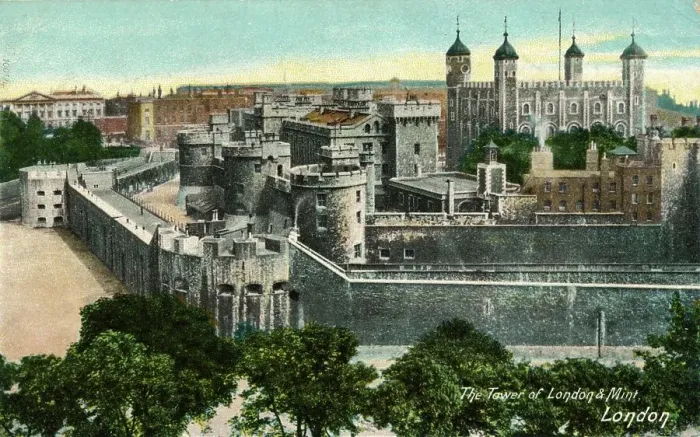Framed Print : The Tower of London & Mint, London, c1910 Framed Print : The Tower of London & Mint, London, c1910