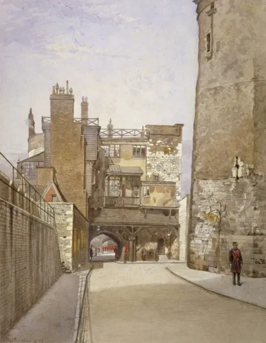 Framed Print : Tower of London, Stepney, London, 1883. Artist: John Crowther Framed Print : Tower of London, Stepney, London, 1883. Artist: John Crowther