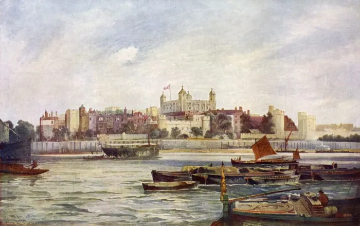 Framed Print : The Tower of London from across the Thames. Artist: Andre & Sleigh Framed Print : The Tower of London from across the Thames. Artist: Andre & Sleigh