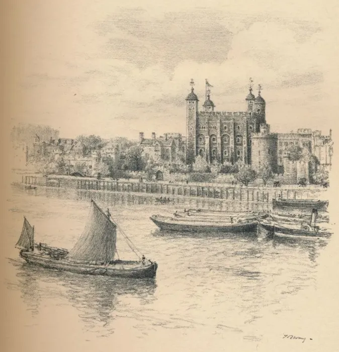 Framed Print : The Tower of London From Tower Bridge. 1902. Artist: Thomas Robert Way Framed Print : The Tower of London From Tower Bridge. 1902. Artist: Thomas Robert Way