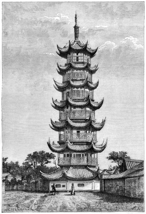Framed Print : The Tower of Long-Hua, Shanghai, China, 1895 Framed Print : The Tower of Long-Hua, Shanghai, China, 1895
