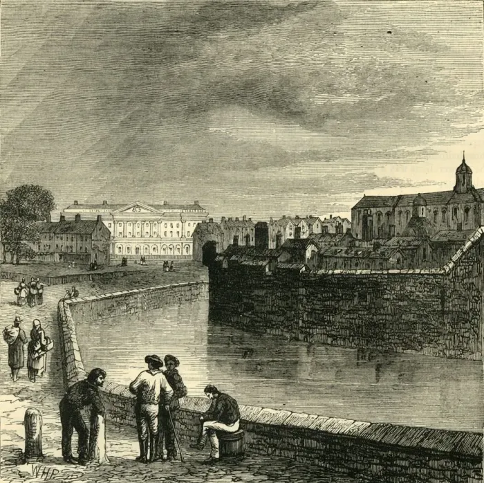 Framed Print : The Tower Moat, (c1872). Creator: Unknown Framed Print : The Tower Moat, (c1872). Creator: Unknown