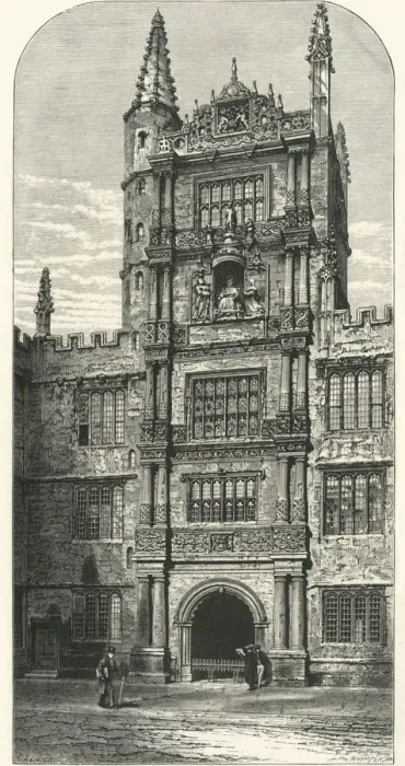 Framed Print : Tower in the Schools Quadrangle, c1870 Framed Print : Tower in the Schools Quadrangle, c1870