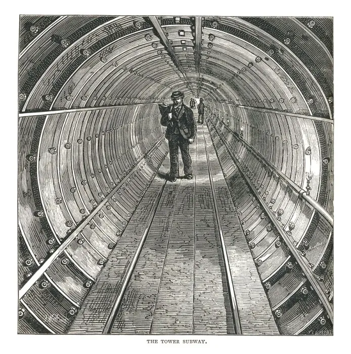 Framed Print : The Tower Tunnel, 1878 Artist: Walter Thornbury Framed Print : The Tower Tunnel, 1878 Artist: Walter Thornbury