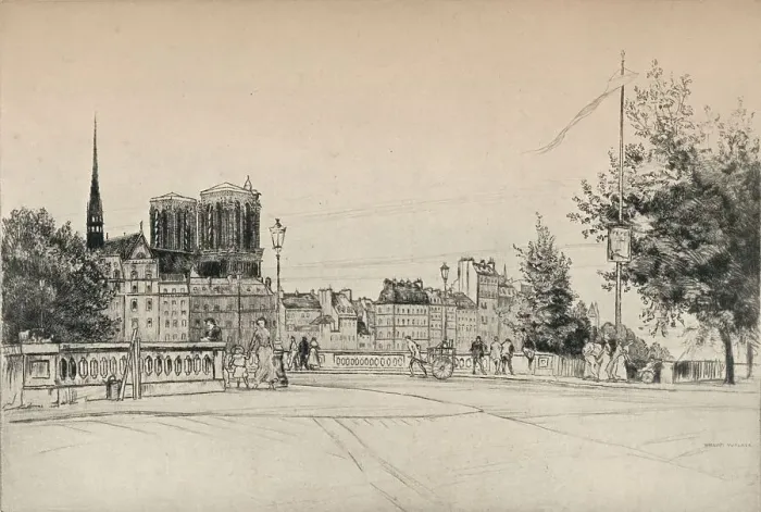 Framed Print : The Towers of Notre-Dame, 1915. Artist: William Walker Framed Print : The Towers of Notre-Dame, 1915. Artist: William Walker