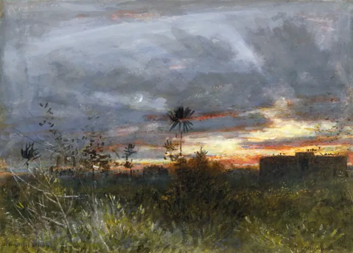 Framed Print : The Towers of Silence, Bombay, 1909. Artist: Albert Goodwin Framed Print : The Towers of Silence, Bombay, 1909. Artist: Albert Goodwin