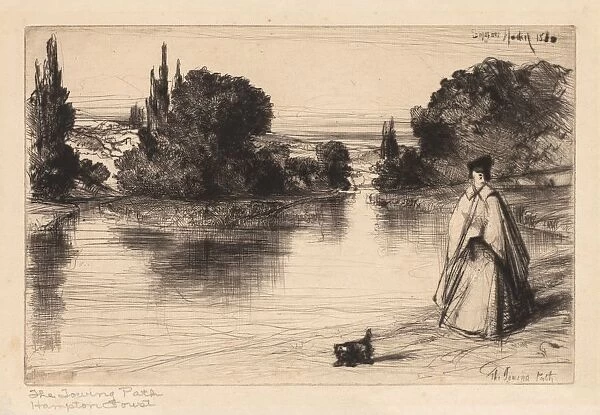 The Towing Path, 1864. Creator: Francis Seymour Haden (British, 1818-1910)