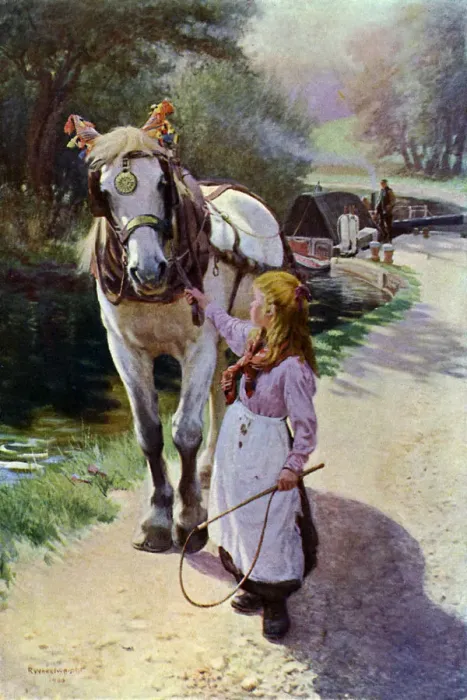 Framed Print : The Towing Path, 1900 (1902-1903). Artist: Roland Wheelwright Framed Print : The Towing Path, 1900 (1902-1903). Artist: Roland Wheelwright