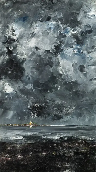Framed Print : The Town, 1903. Creator: August Strindberg Framed Print : The Town, 1903. Creator: August Strindberg