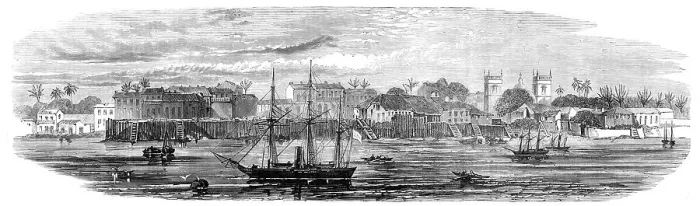 Framed Print : The town of Cameta, in Para, South America, 1868. Creator: Unknown Framed Print : The town of Cameta, in Para, South America, 1868. Creator: Unknown