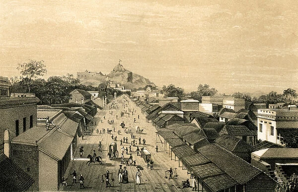 Town and fort of Trichinopoly, India, 1847