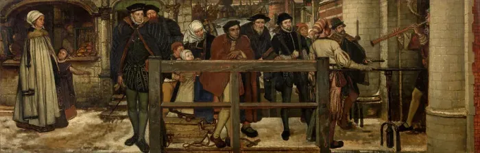 Framed Print : At the Town Gate, 1856. Creator: Jan August Hendrik Leys Framed Print : At the Town Gate, 1856. Creator: Jan August Hendrik Leys