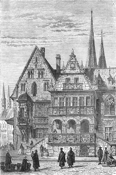 Town Hall, Halberstadt; From Alsace to the Hartz, 1875. Creator: Unknown