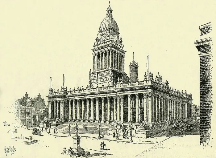 Framed Print : The Town Hall, Leeds, c1900. Creator: Will B. Robinson Framed Print : The Town Hall, Leeds, c1900. Creator: Will B. Robinson