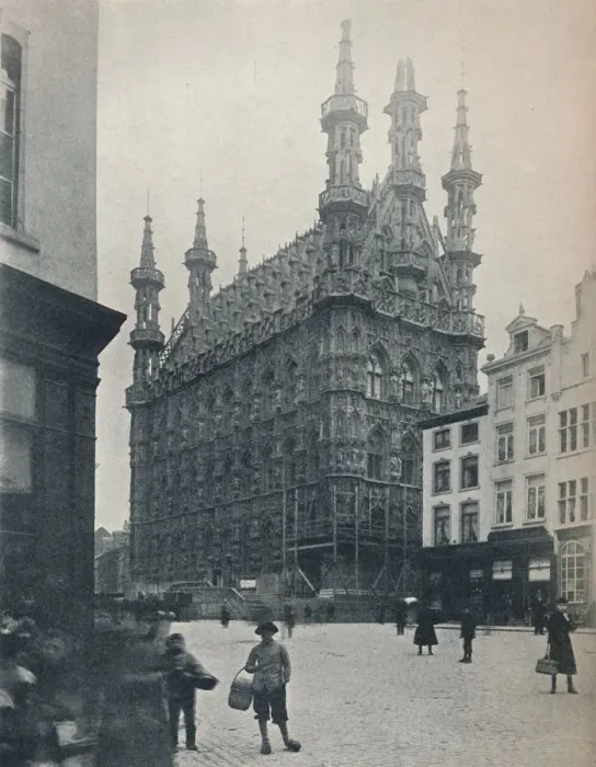 Framed Print : The Town Hall, Leuven, Belgium, c1900 (1914-1915). Artist: John Benjamin Stone Framed Print : The Town Hall, Leuven, Belgium, c1900 (1914-1915). Artist: John Benjamin Stone