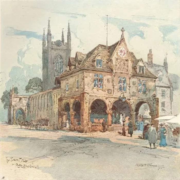 Framed Print : The Town Hall, Peterborough, c1909. Artist: Albert Henry Fullwood Framed Print : The Town Hall, Peterborough, c1909. Artist: Albert Henry Fullwood