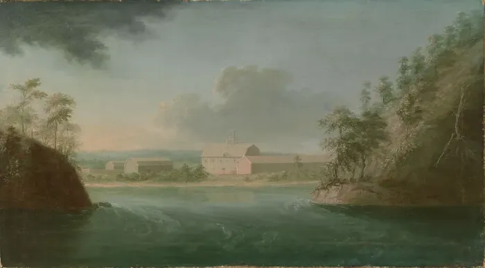 Framed Print : The town of Heinola on the Jyrängönvirta, a branch of the of the Kymi River, 1787. Creator: Nils Schillmark Framed Print : The town of Heinola on the Jyrängönvirta, a branch of the of the Kymi River, 1787. Creator: Nils Schillmark