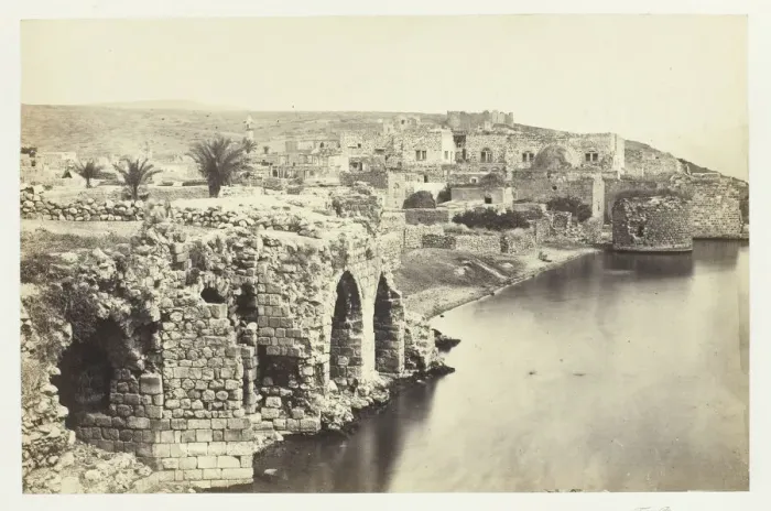 Framed Print : The Town and Lake of Tiberias, from the South, 1857. Creator: Francis Frith Framed Print : The Town and Lake of Tiberias, from the South, 1857. Creator: Francis Frith