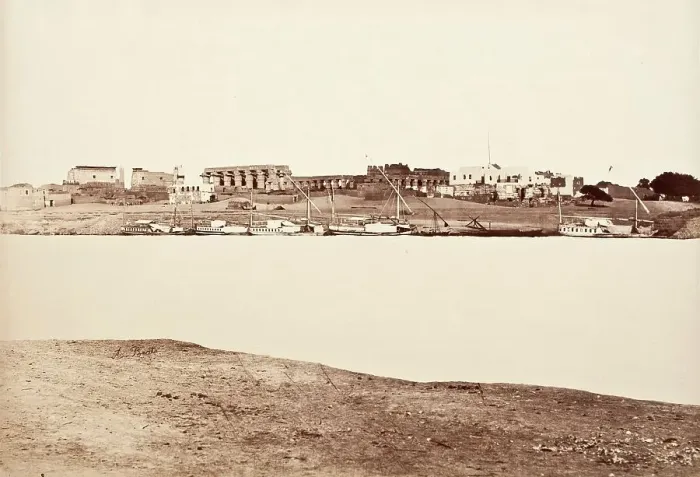 Framed Print : Town Of Luxor, c.1870. Creator: Antonio Beato Framed Print : Town Of Luxor, c.1870. Creator: Antonio Beato