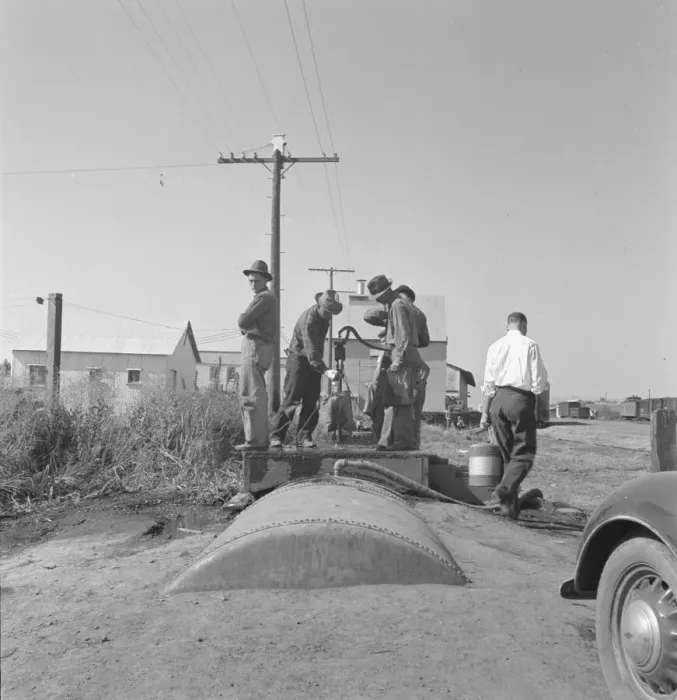 Framed Print : Town pump of Tulelake at railroad yard, Tulelake, Siskiyou County, California, 1939. Creator: Dorothea Lange Framed Print : Town pump of Tulelake at railroad yard, Tulelake, Siskiyou County, California, 1939. Creator: Dorothea Lange