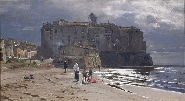 The Town By The Sea, 1870s. Artist: Orlovsky, Vladimir Donatovich (1842-1914)