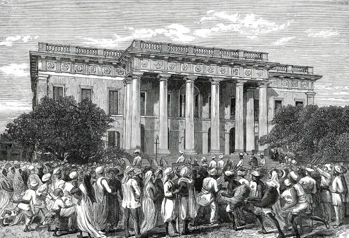 Framed Print : The Townhall, Calcutta, 1876. Creator: Unknown Framed Print : The Townhall, Calcutta, 1876. Creator: Unknown